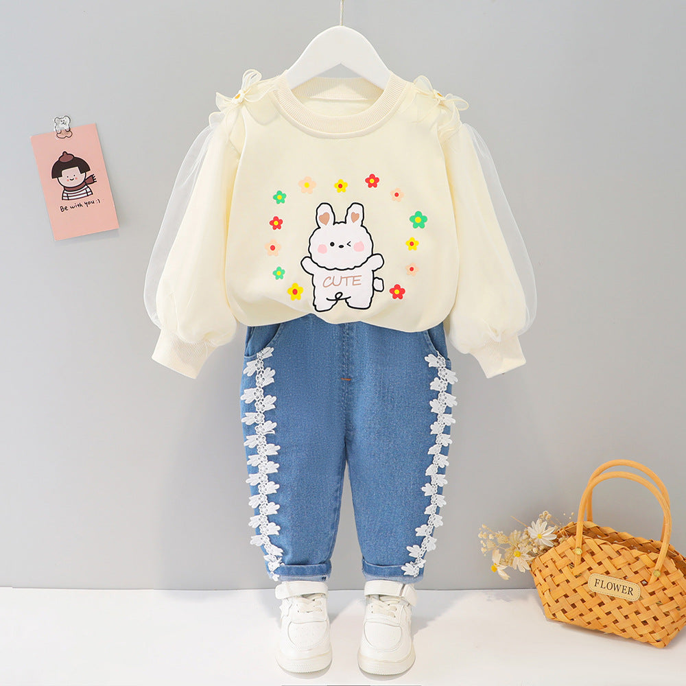 [367148] - Setelan Anak Import Trendy - Motif Cheer Rabbit