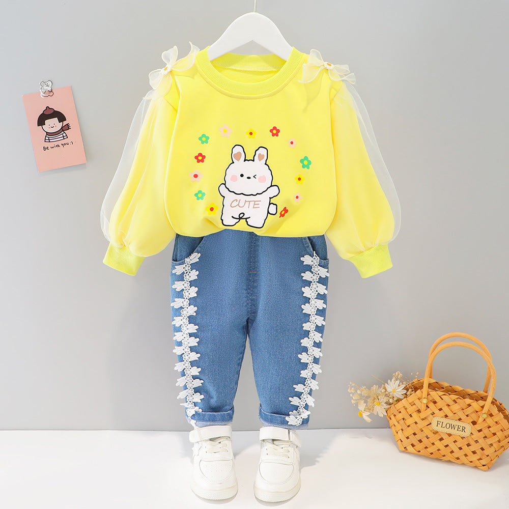 [367148] - Setelan Anak Import Trendy - Motif Cheer Rabbit