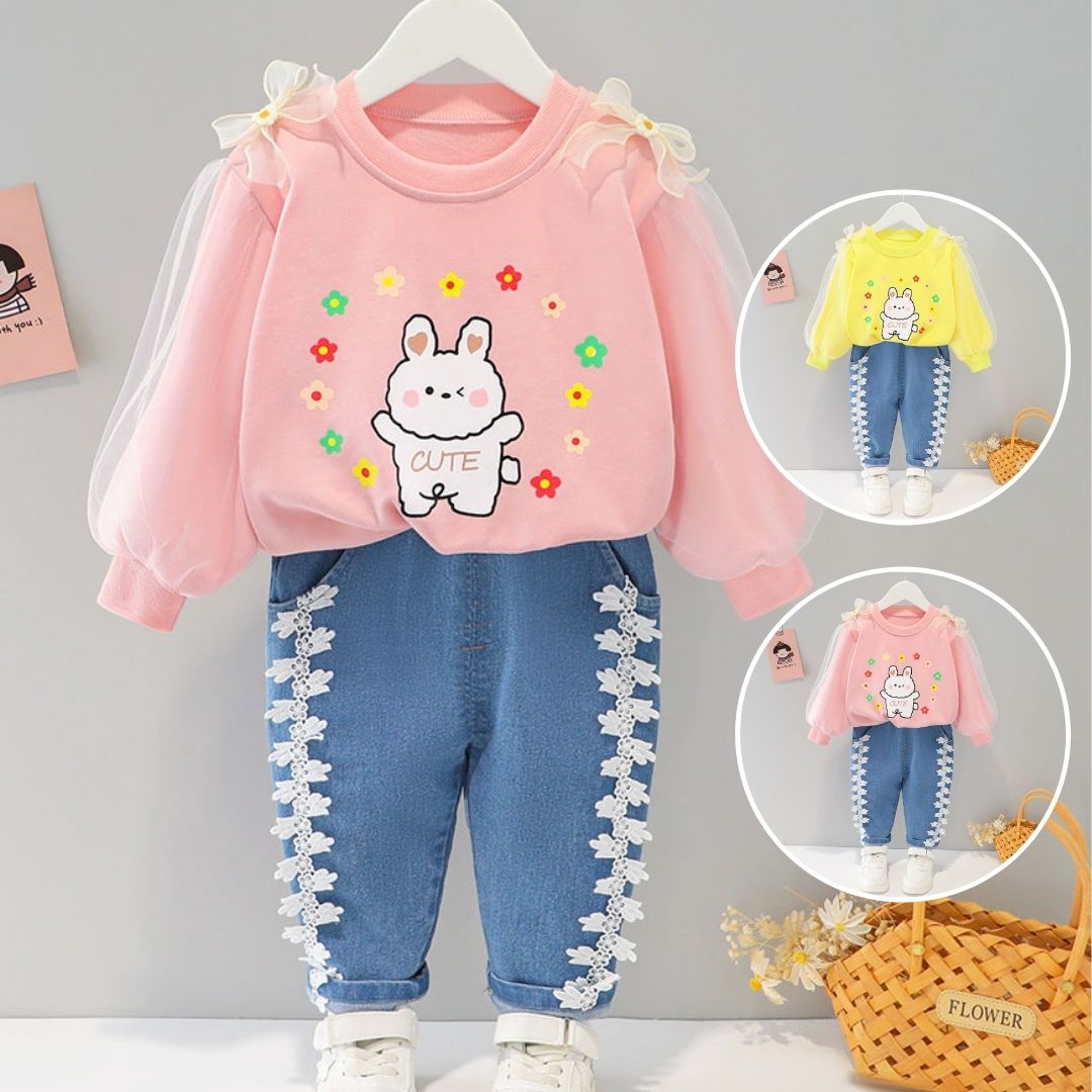 [367148] - Setelan Anak Trendy - Motif Cheer Rabbit