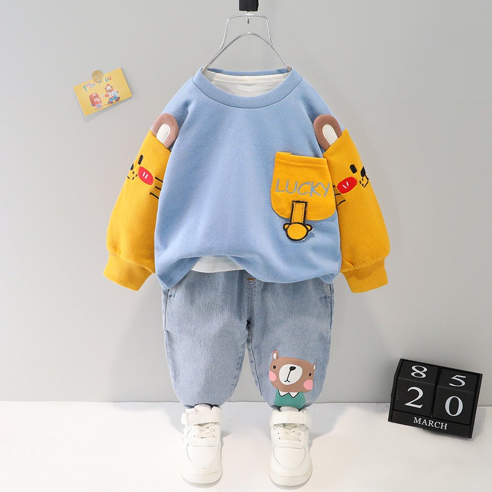 [367149] - Setelan Ootd Import Anak Trendy - Motif Lucky Mouse