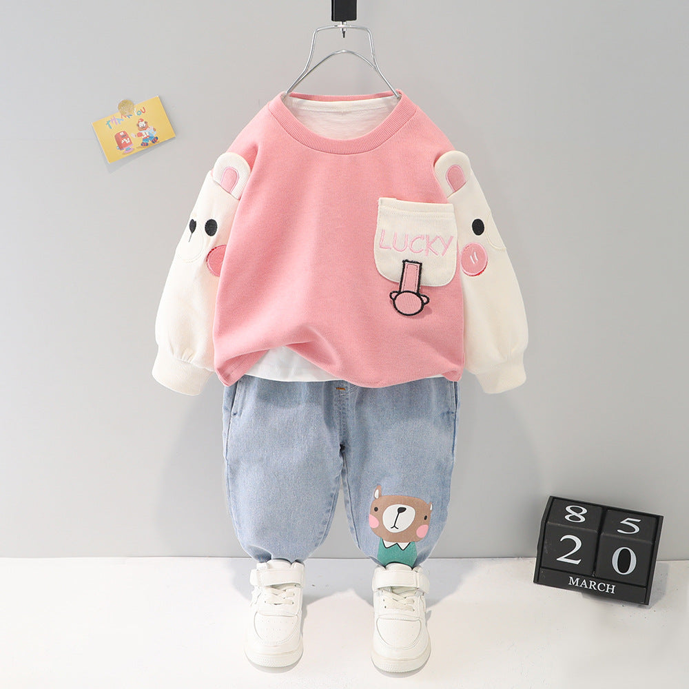 [367149] - Setelan Ootd Import Anak Trendy - Motif Lucky Mouse