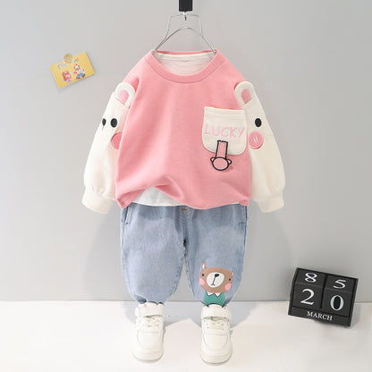 [367149] - Setelan Ootd Import Anak Trendy - Motif Lucky Mouse