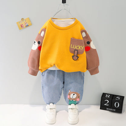 [367149] - Setelan Ootd Import Anak Trendy - Motif Lucky Mouse