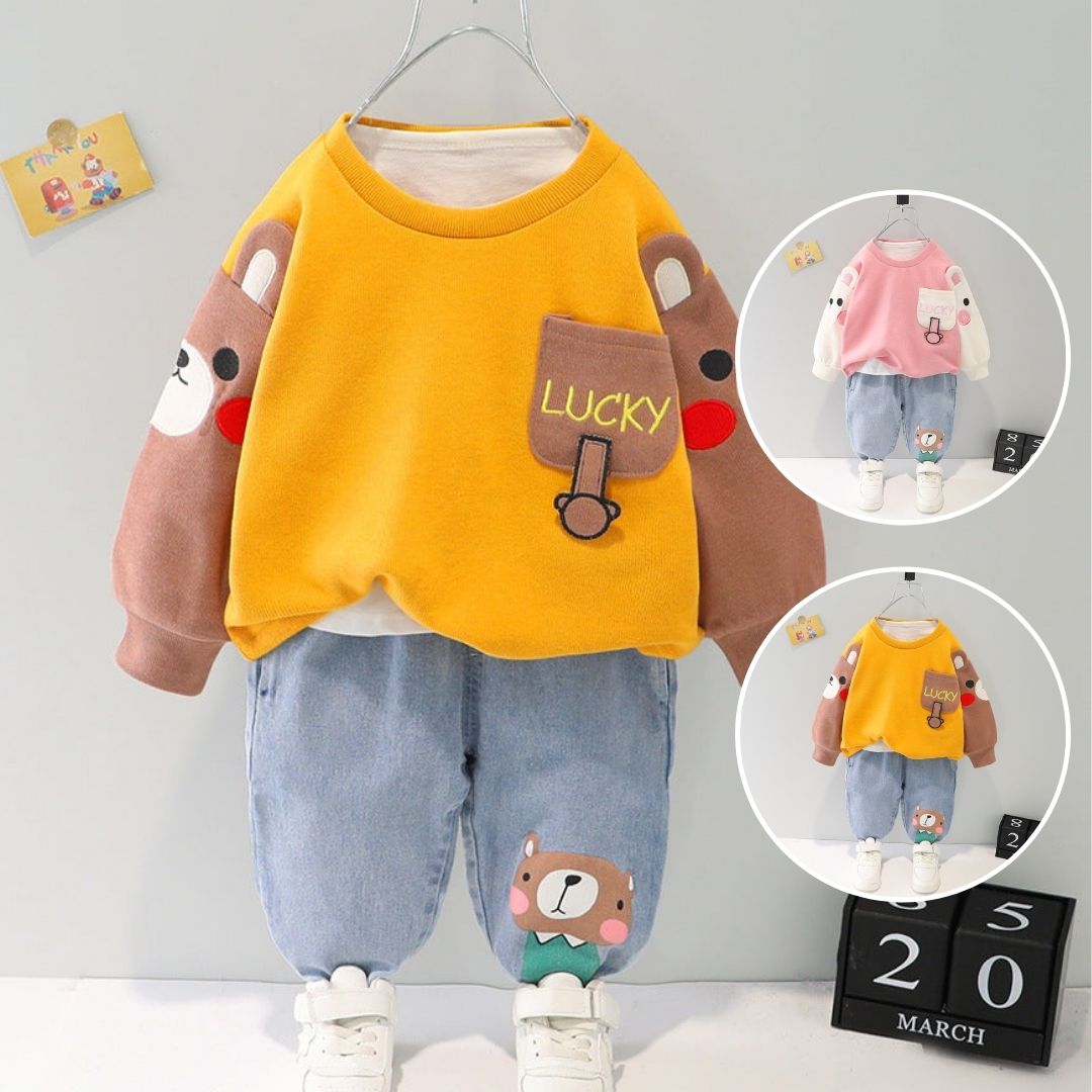 [367149] - Setelan Ootd Anak Trendy - Motif Lucky Mouse