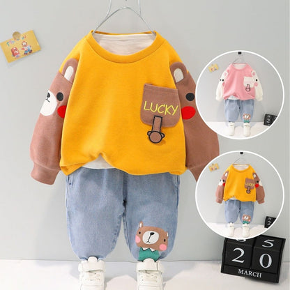 [367149] - Setelan Ootd Import Anak Trendy - Motif Lucky Mouse