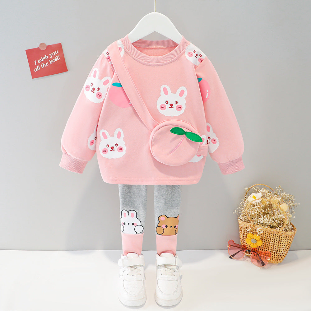 [367150] - Setelan Ootd Anak Trendy Import - Motif Chibi Rabbit