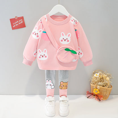 [367150] - Setelan Ootd Anak Trendy Import - Motif Chibi Rabbit