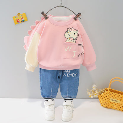 [367153] - Setelan Ootd Anak Import Trendy - Motif WJ Unicorn