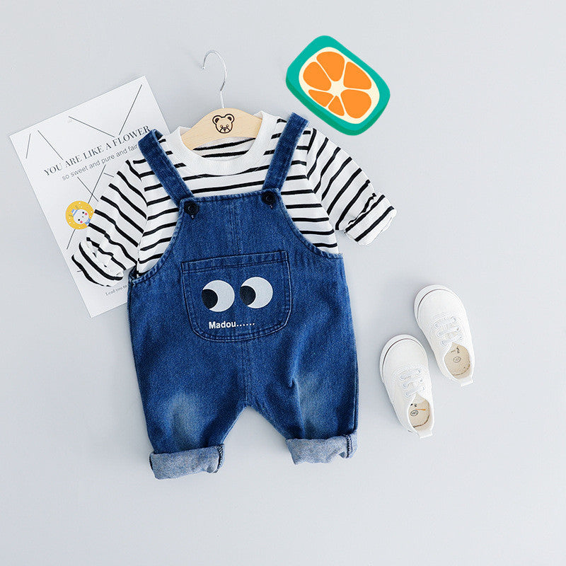 [368174] - Baju Setelan Keren Overall Anak - Motif Madou Eyes