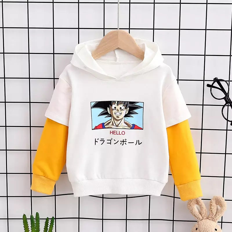 [368208-WHITE] - Setelan Keren Sweater Hoodie Anak - Motif Hello