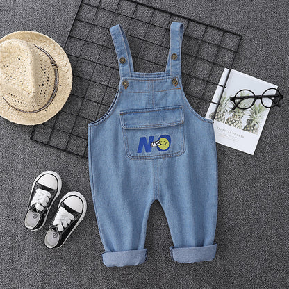 [368210] - Bawahan Overall Trendi Anak - Motif Emoticon No