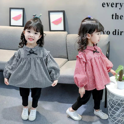 [368308] - Setelan Fashion Anak Perempuan - Motif Gingham Fashion