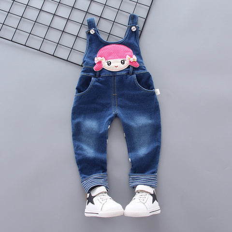 [368312] - Celana Kodok Anak / Bawahan Overall Anak - Motif Banded Girl