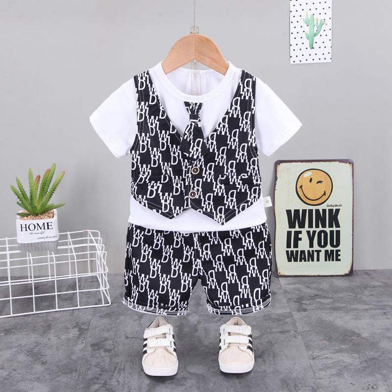 [368334] - Setelan Kaos Formal Fashion Anak - Motif Outer Vest