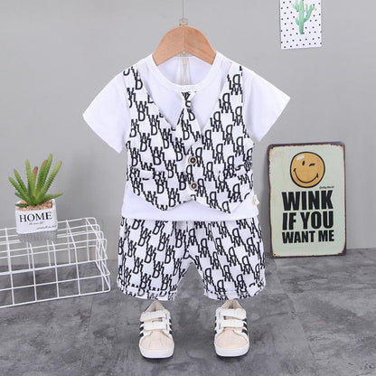 [368334] - Setelan Kaos Formal Fashion Anak - Motif Outer Vest