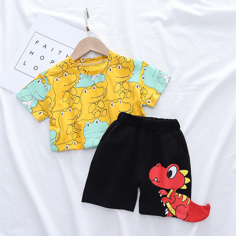 [368338] - Setelan Kaos Fashion Anak - Motif Dinosaur