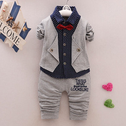 [368344] - Setelan Anak Kemeja Formal Fashionable - Motif Freckles Shirt