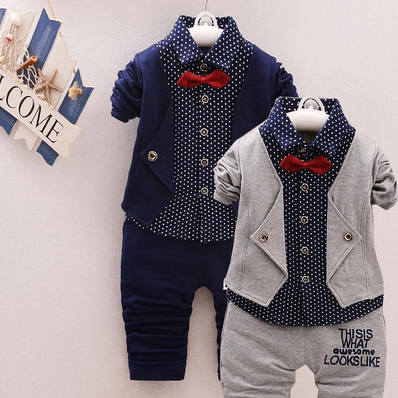 [368344] - Setelan Anak Kemeja Formal Fashionable - Motif Freckles Shirt