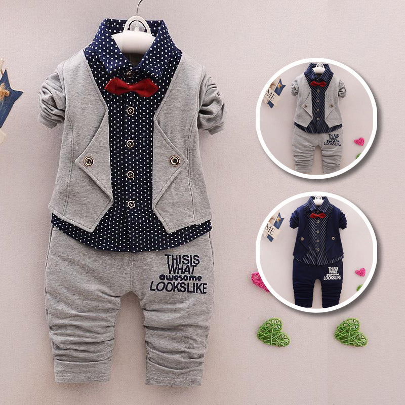 [368344] - Setelan Anak Kemeja Formal Fashionable - Motif Freckles Shirt