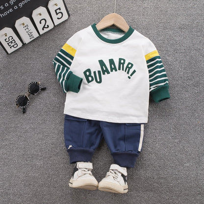 [368347] - Setelan Ootd Keren Fashion Anak - Motif Stripe Arm