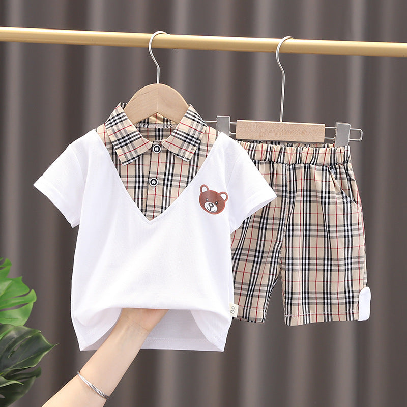 [368352] - Setelan Kaos Formal Fashion Anak Import - Motif Bear Face