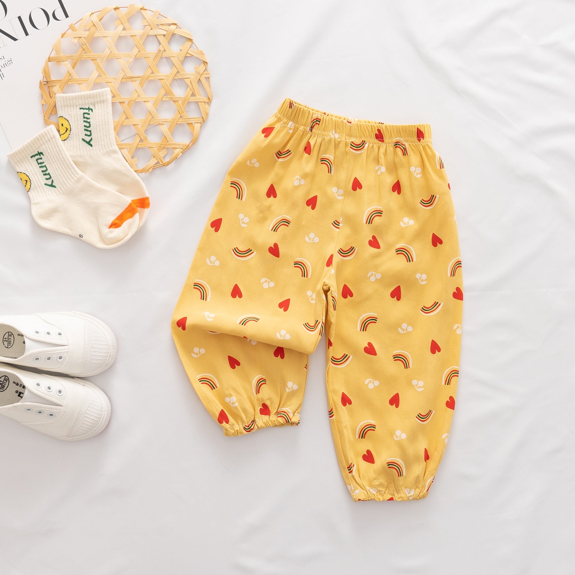 [368357] - Celana Harem Anak Perempuan - Motif Rainbow Love