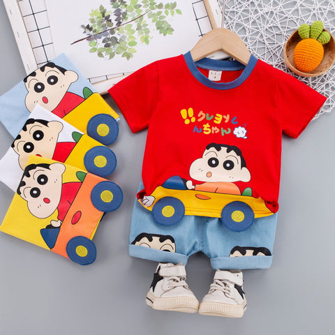 [368371] - Setelan Kaos Fashion Anak - Motif Shinchan