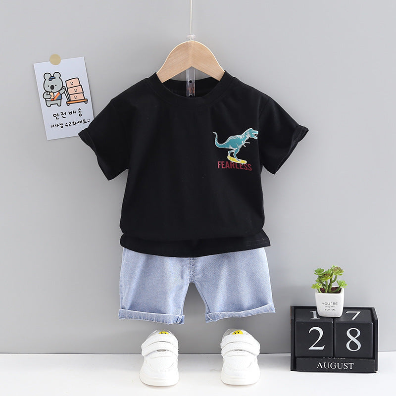 [368377] - Setelan Kaos Fashion Anak - Motif Ancient Dino