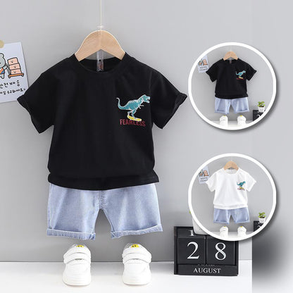 [368377] - Setelan Kaos Fashion Anak - Motif Ancient Dino