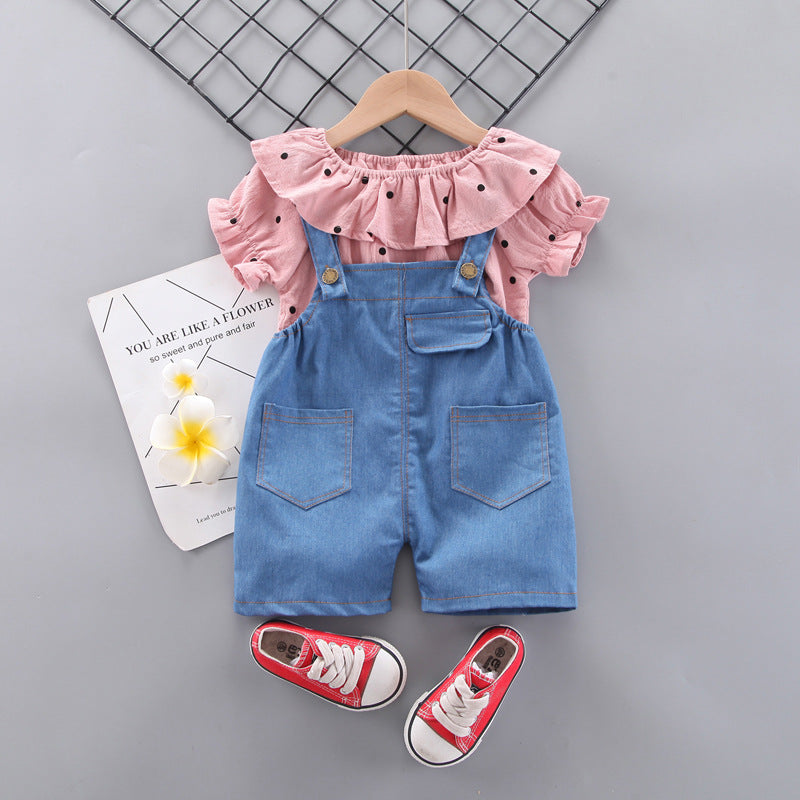 [368405] - Setelan Overall Fashion Anak - Motif Front Pocket