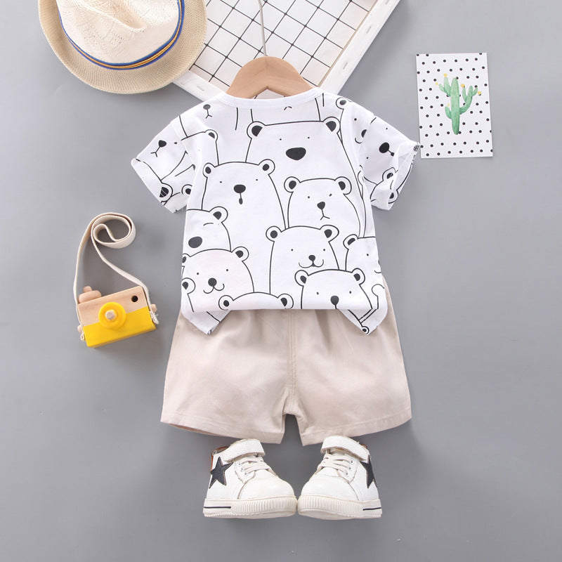 [368408] - Setelan Kaos Fashion Anak - Motif Animal Face