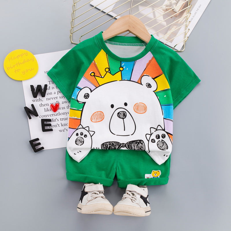 [368411] - Setelan Kaos Fashion Anak - Motif Bear King