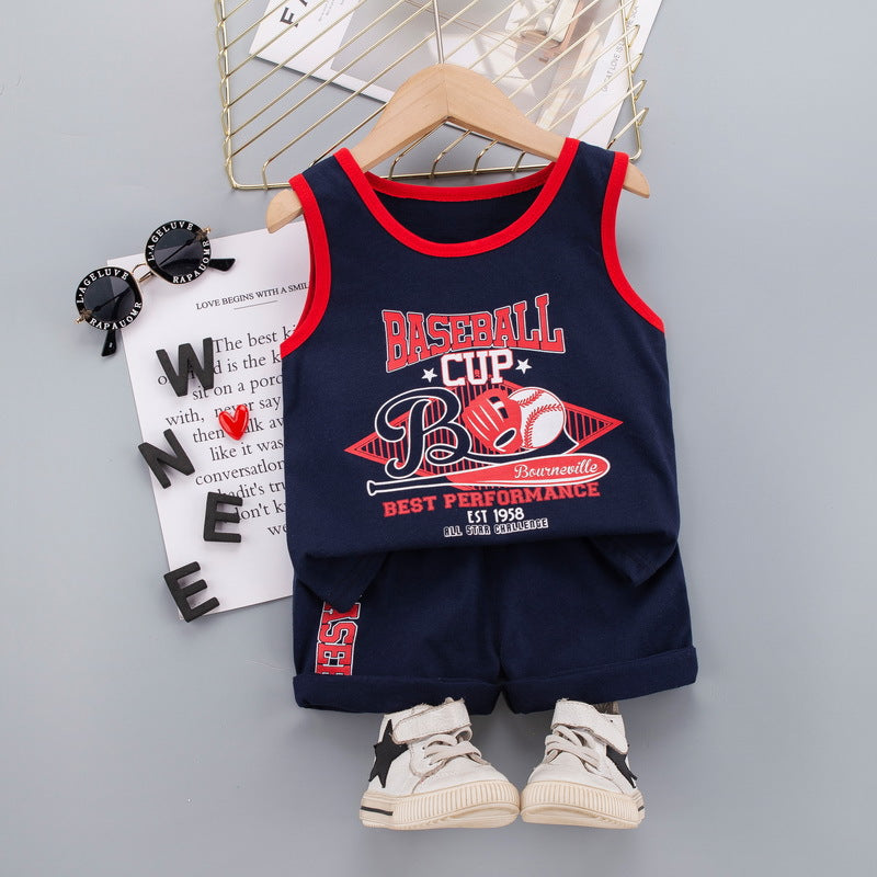 [368413] - Setelan Kaos Fashion Anak Cowok - Motif Basketball