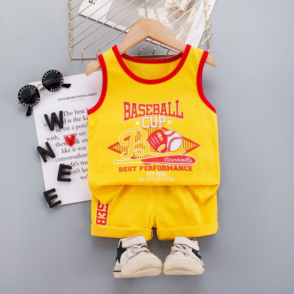 [368413] - Setelan Kaos Fashion Anak Cowok - Motif Basketball