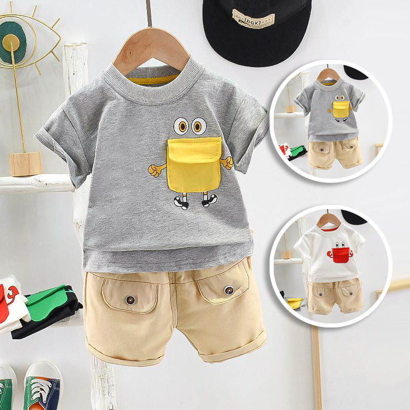 [368420] - Setelan Kaos Fashion Anak - Motif Cute Pouch