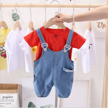 [368421] - Setelan Overall Fashion Anak - Motif Side Pockets