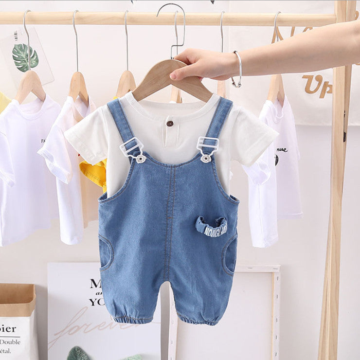 [368421] - Setelan Overall Fashion Anak - Motif Side Pockets