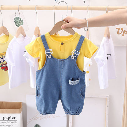 [368421] - Setelan Overall Fashion Anak - Motif Side Pockets