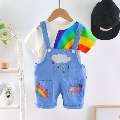 [368422] - Setelan Overall Fashion Anak - Motif Cloud Rainbow