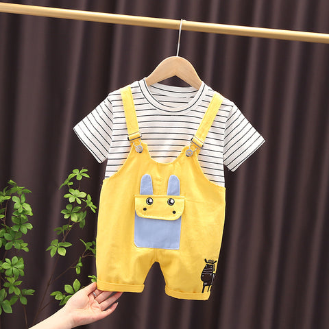 [368434] - Setelan Overall Fashion Anak - Motif Unique Pocket
