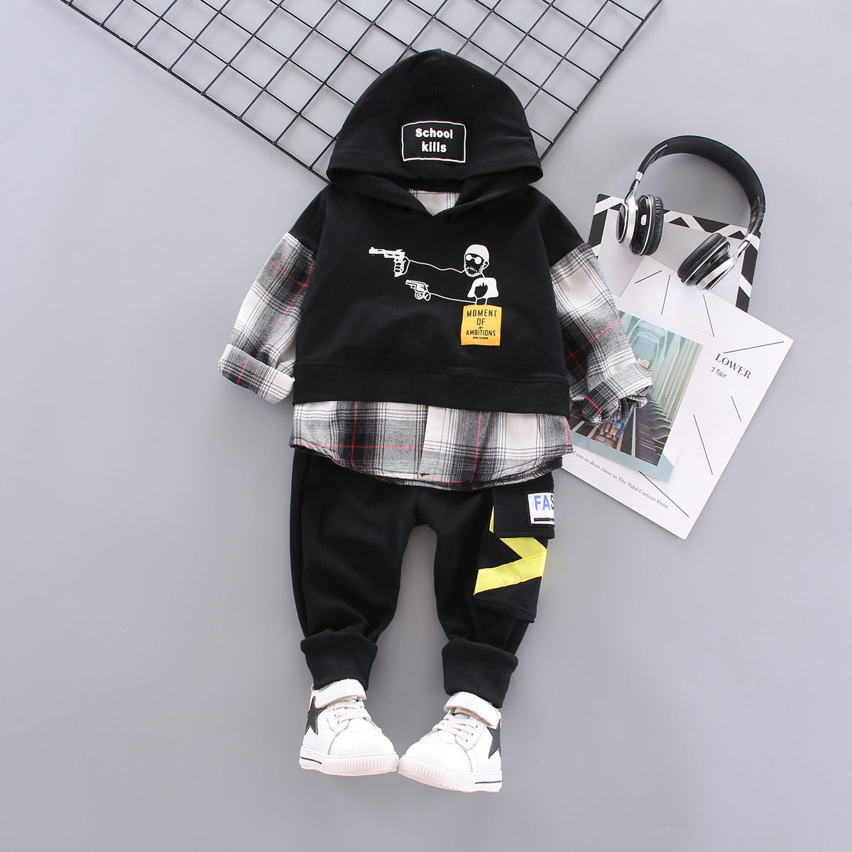 [368442] - Setelan Hypes Hoodie Model Sweater Fashion Anak - Motif Two Guns