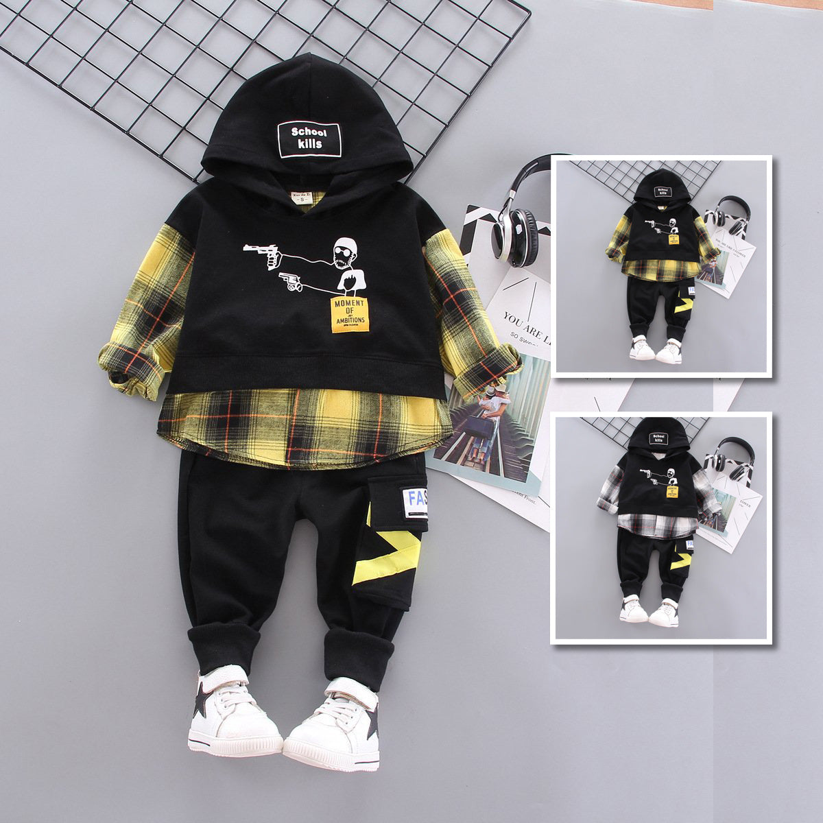 [368442] - Setelan Hypes Hoodie Model Sweater Fashion Anak - Motif Two Guns
