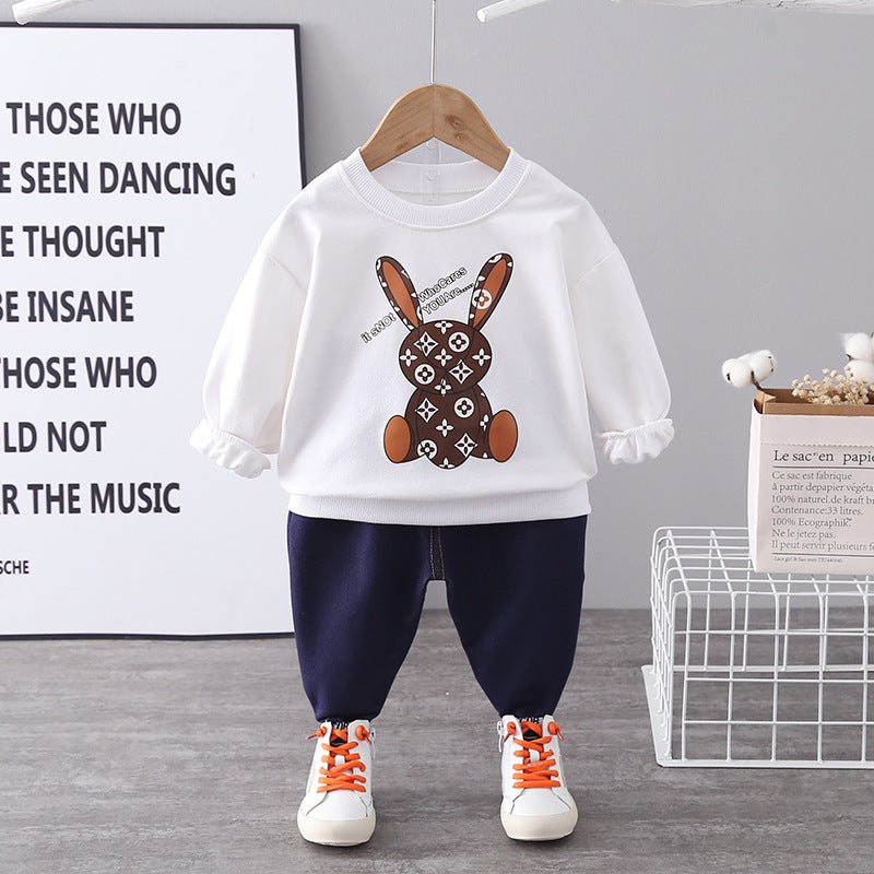 [368462] - Setelan Sweater Kekinian Fashion Anak - Motif Patterned Rabbit