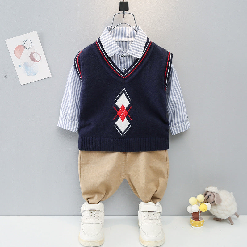 [368478] - Setelan Sweater 3 In 1 Anak Fashionable - Motif Abstract Pattern