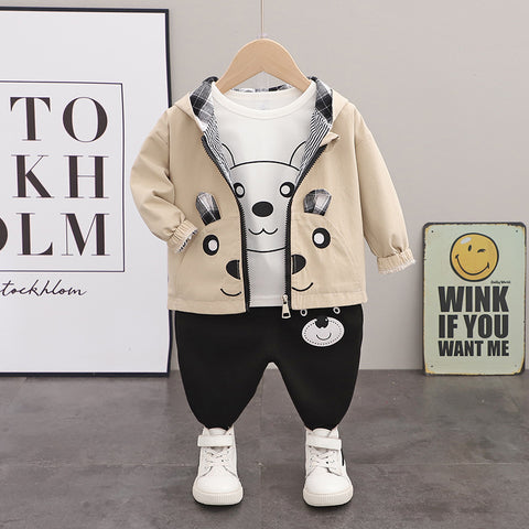 [368487] - 3D Setelan Jaket 3 In 1 Anak Fashionable - Motif Adult Bear