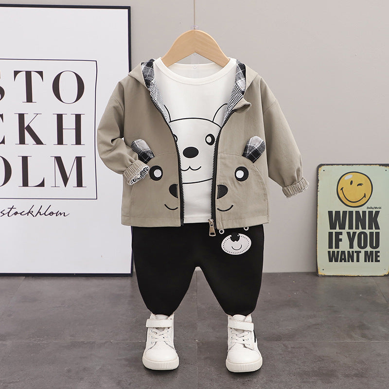 [368487] - 3D Setelan Jaket 3 In 1 Anak Fashionable - Motif Adult Bear