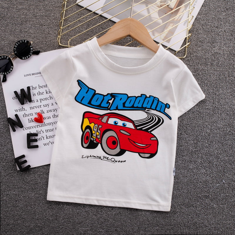 [368515] - Atasan Kaos Style Santai Anak - Motif Hot Roddin