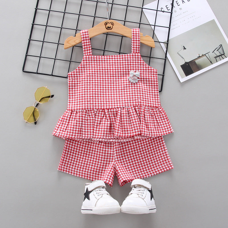 [368520] - Setelan Blouse Kutung Anak Fashionable - Motif Cute Gingham