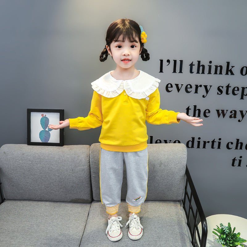 [368526] - Setelan Sweater Anak Fashionable - Motif Rainbow Cloud