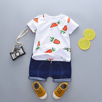 [368555] - Setelan Kaos Anak Import Fashionable - Motif Small Carrot
